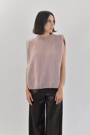 Gilet misto lana e angora