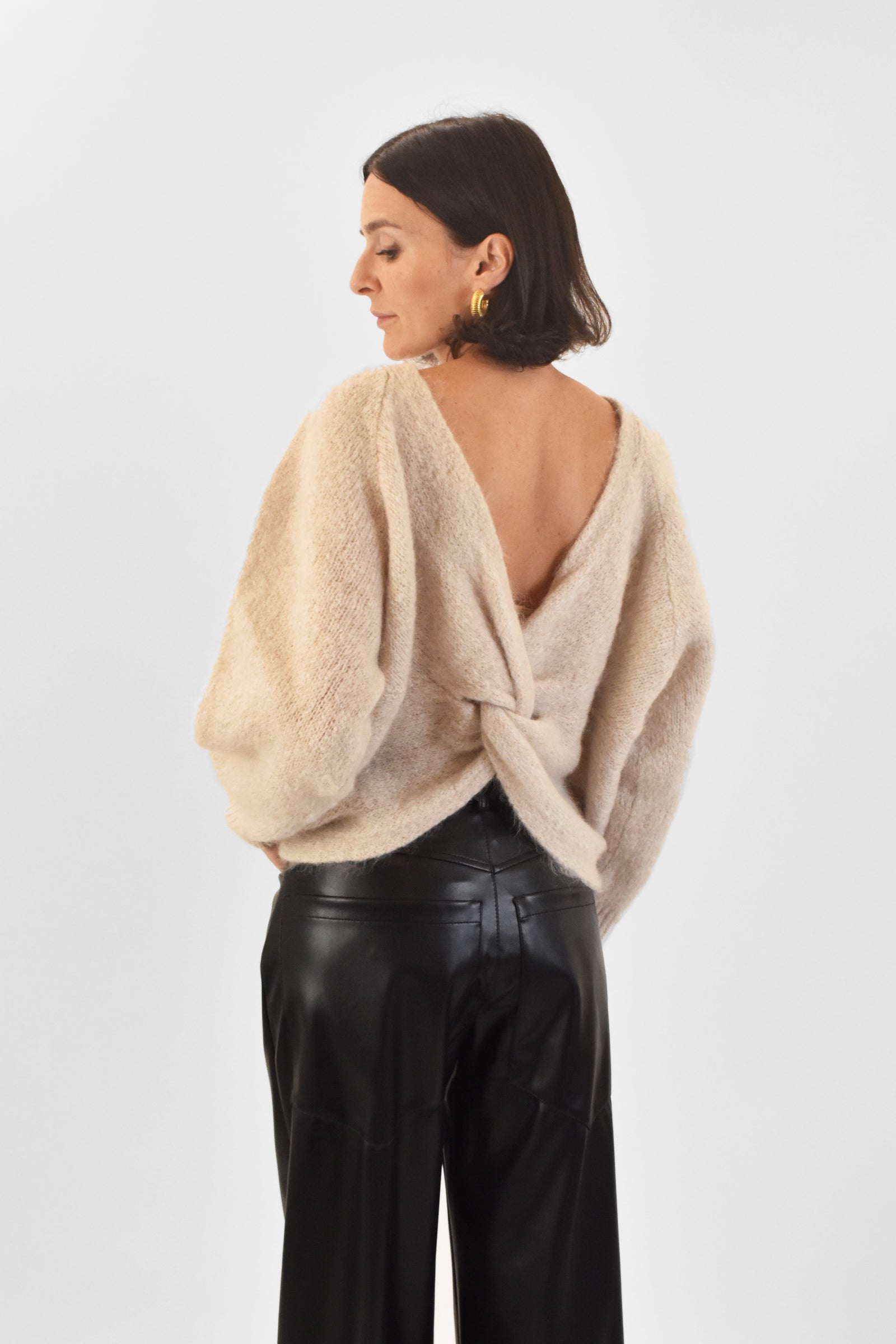 Maglia mohair nodo schiena