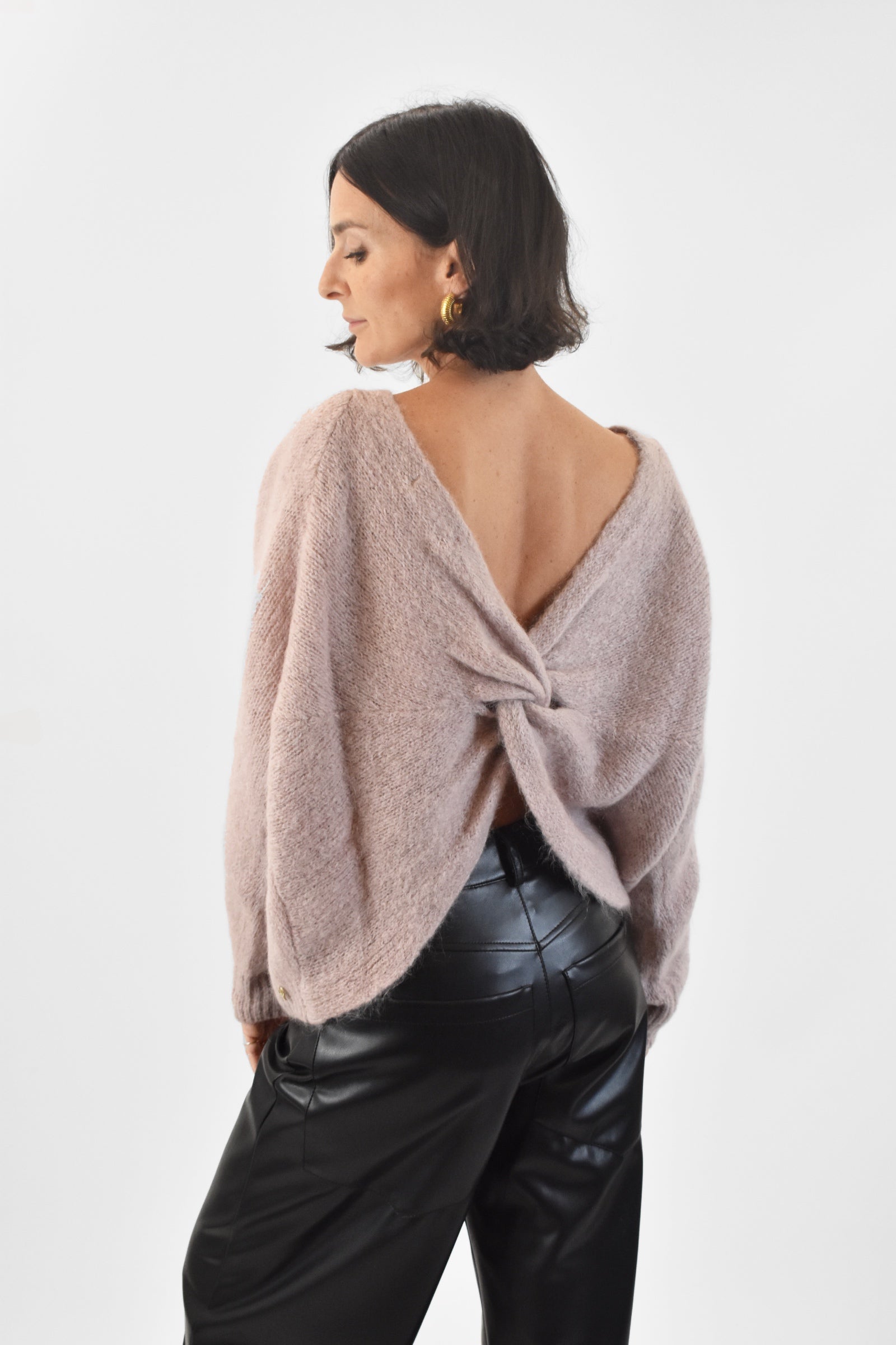 Maglia mohair nodo schiena