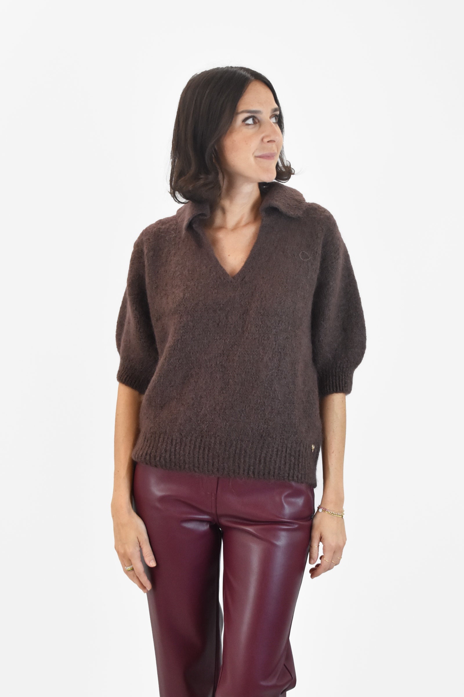 Polo mezza manica mohair