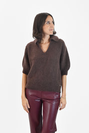 Polo mezza manica mohair