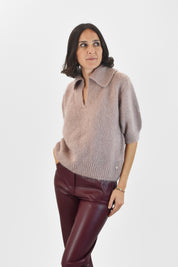 Polo mezza manica mohair
