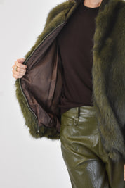 Bomber trapuntato ecopelliccia