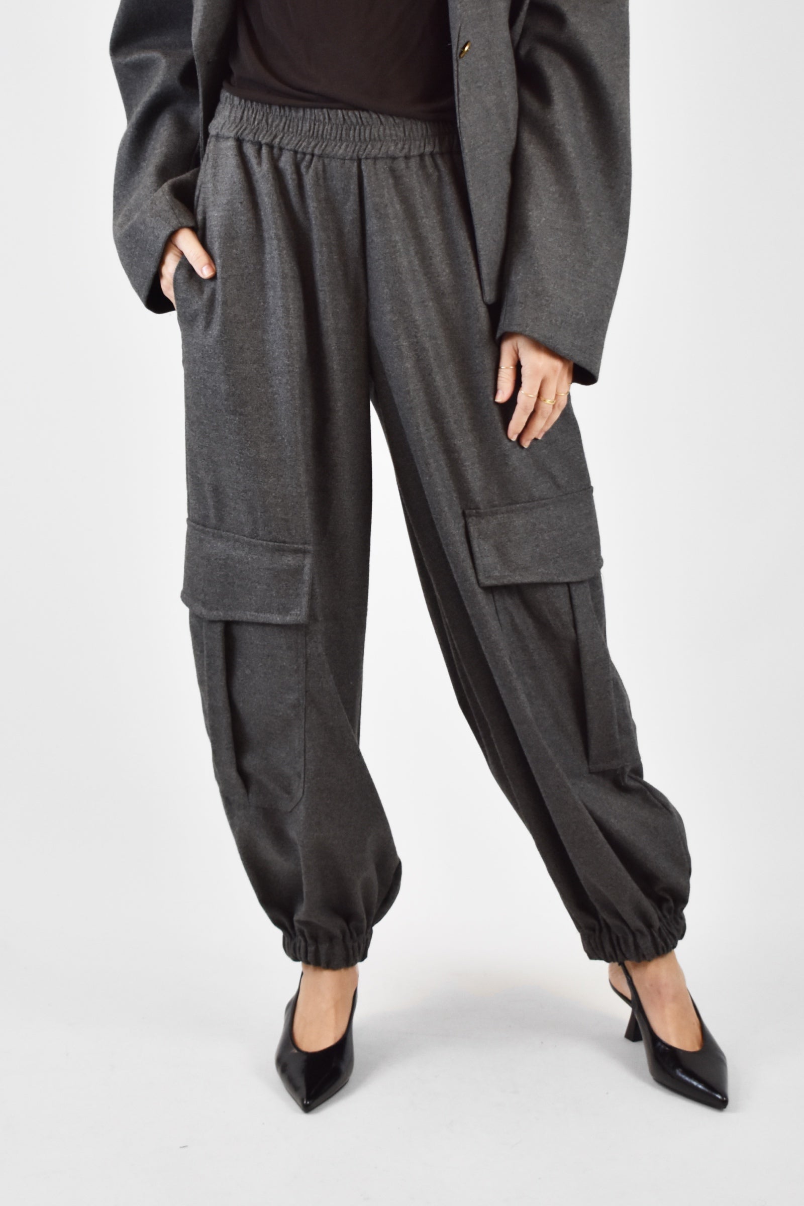 Pantalone tasconato flanella