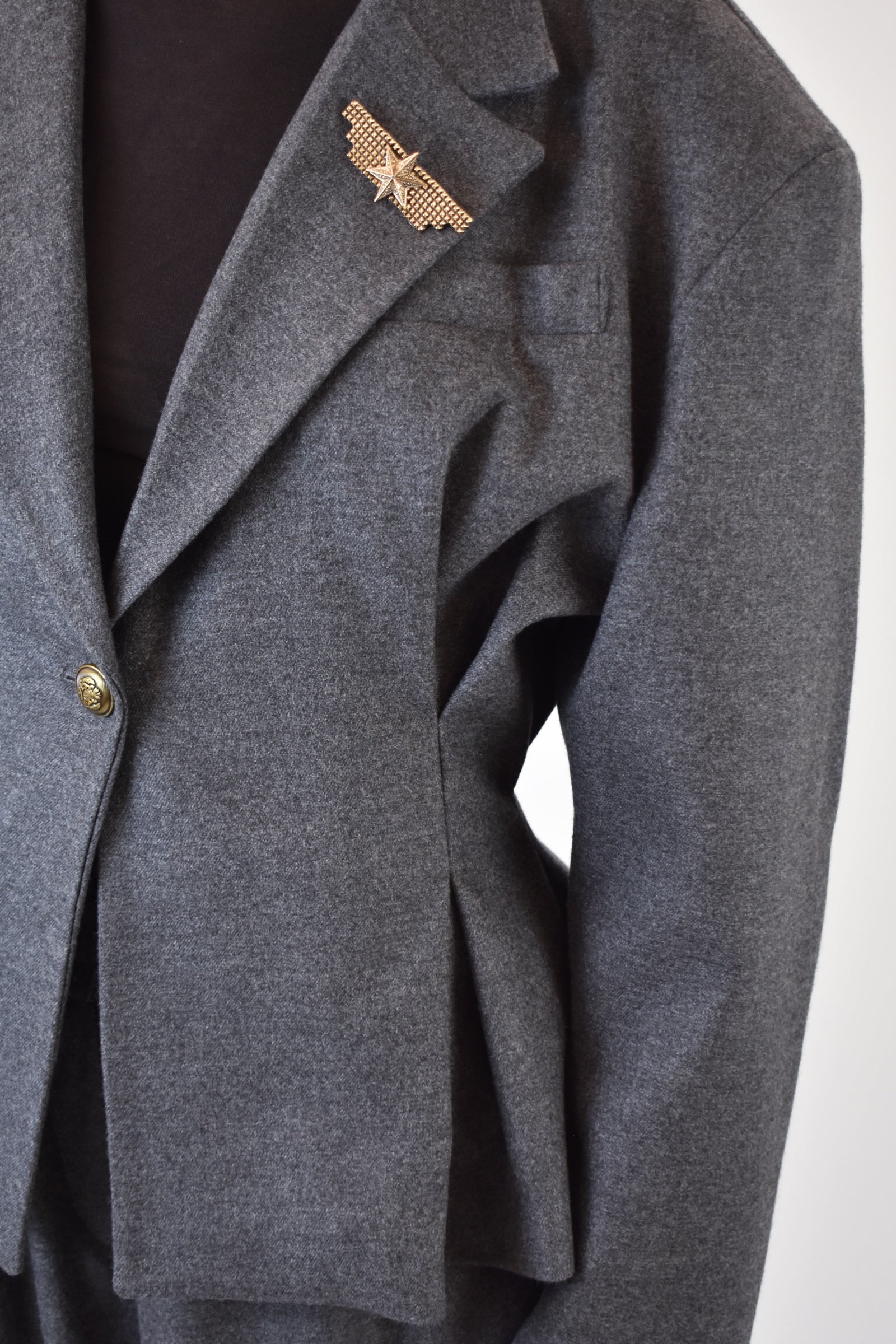 Giacca crop riprese flanella