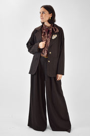 Pantalone gessato pinces