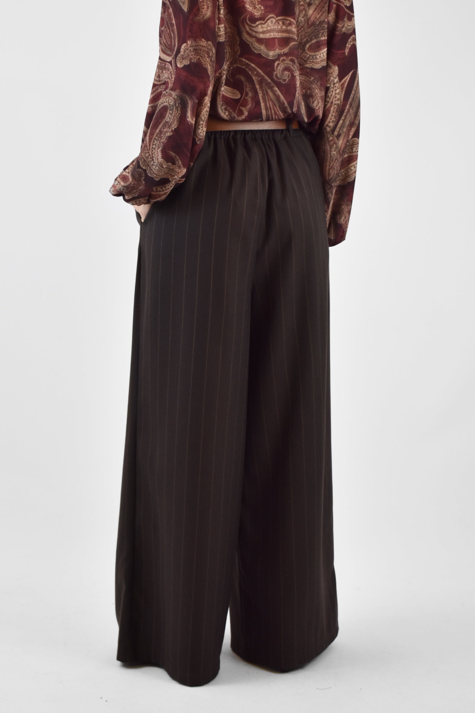 Pantalone gessato pinces