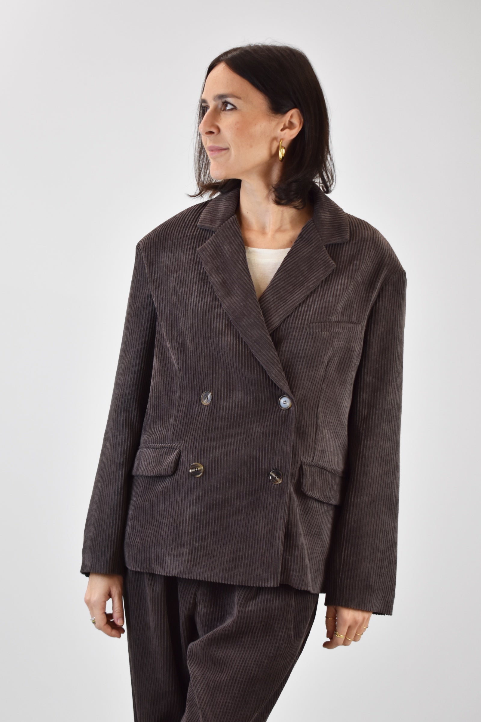 Giacca doppiopetto velluto