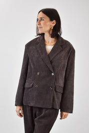 Giacca doppiopetto velluto