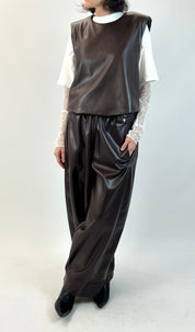 Pantalone balloon ecopelle