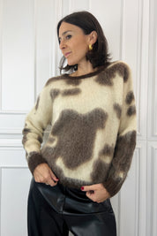 Maglia animalier mohair