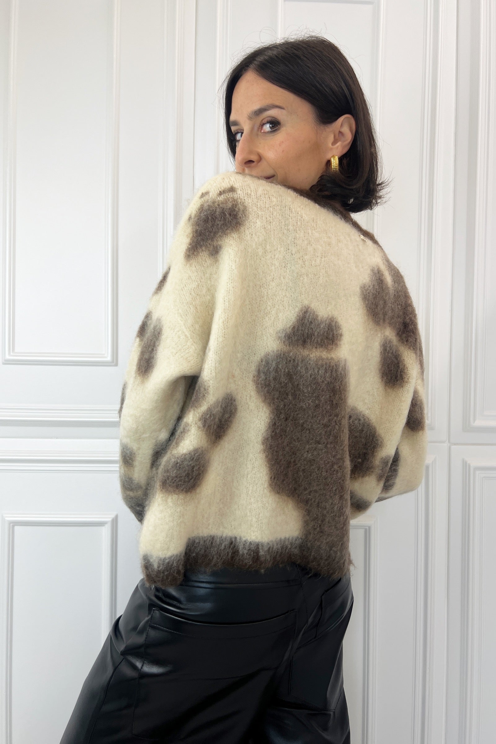 Maglia animalier mohair