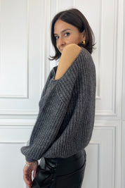 Maglia lurex cut-out