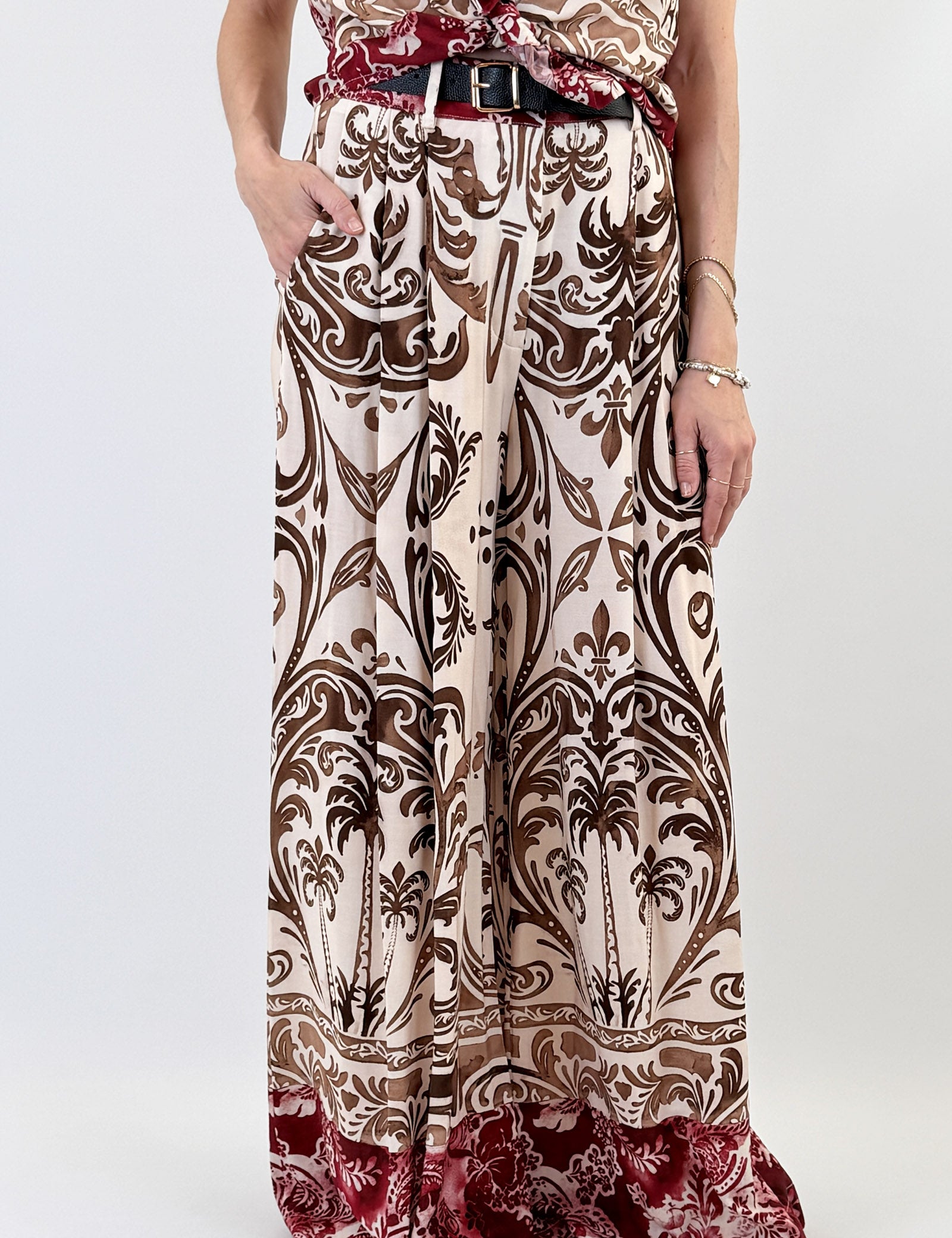 Pantalone ampio fantasia