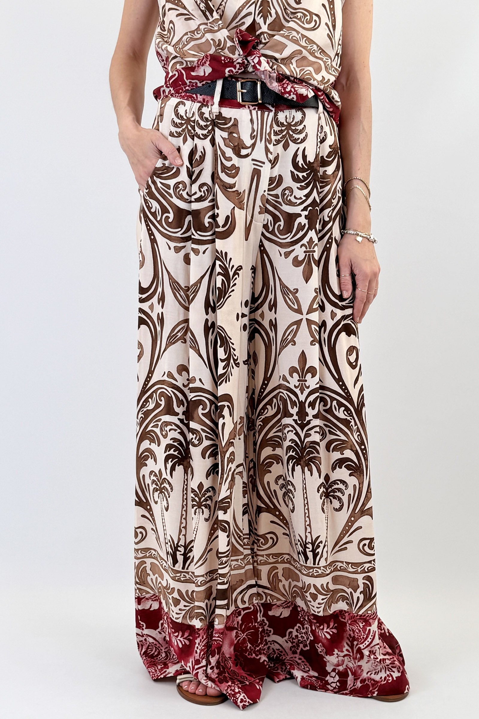 Pantalone ampio fantasia