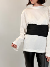 T-shirt + cintura in raso