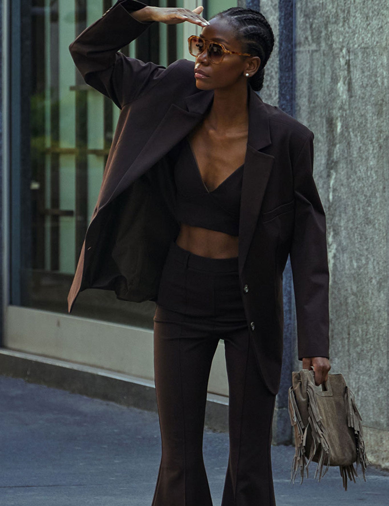 Top crop punto milano