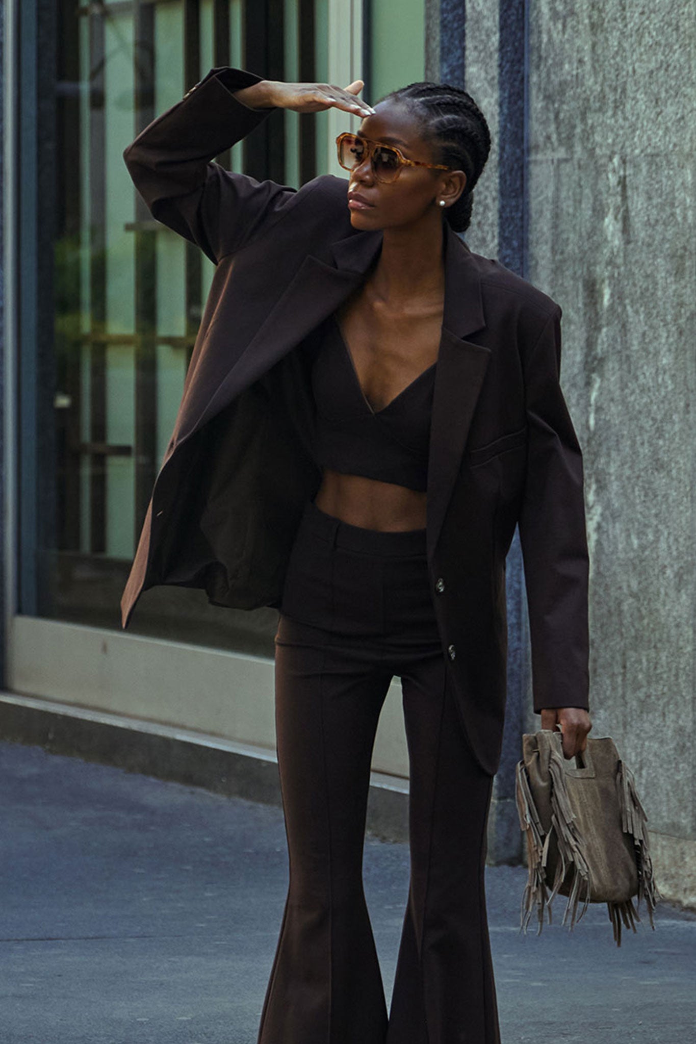 Top crop punto milano