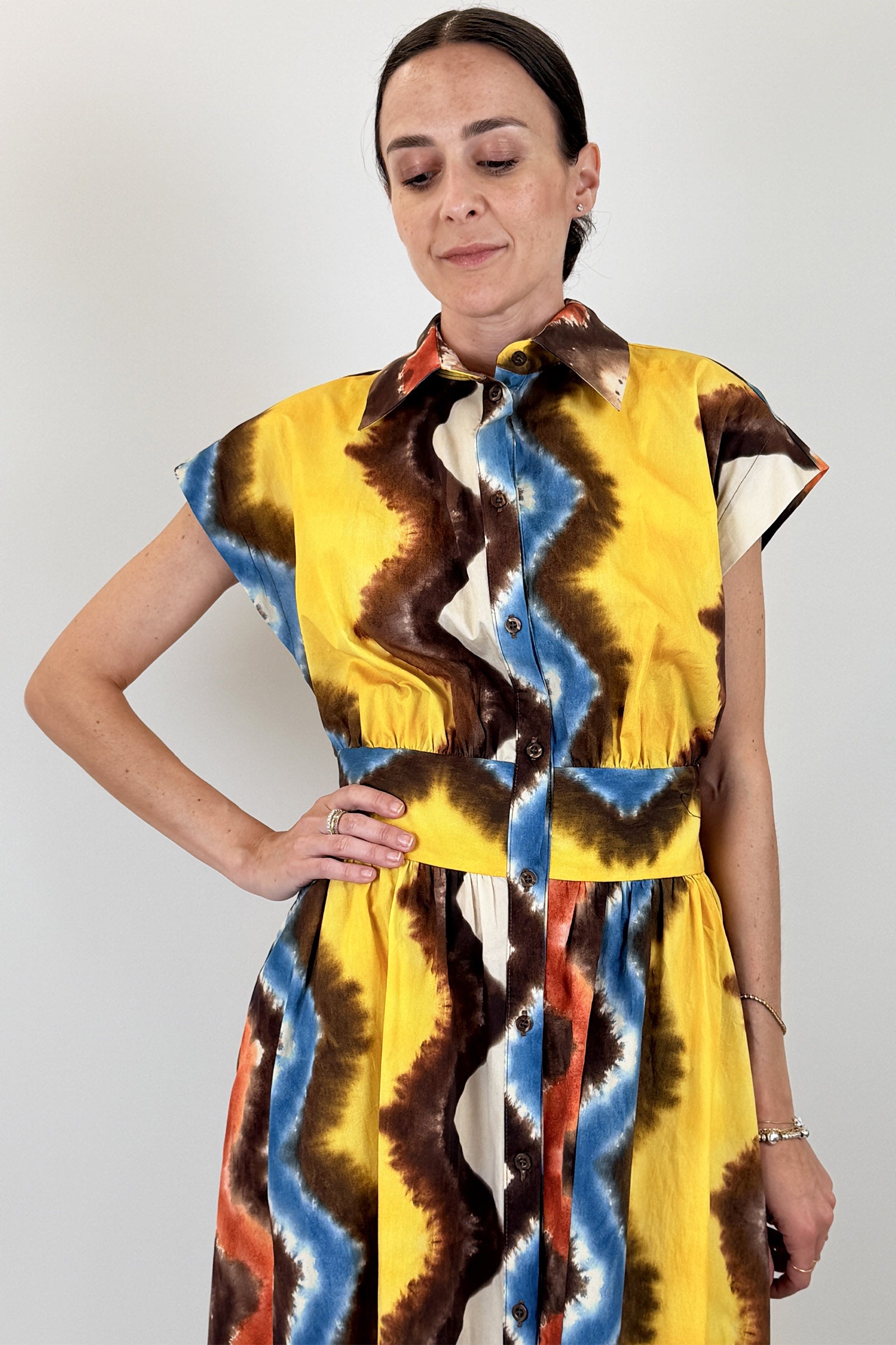 Chemisier tie-dye con spacco