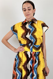 Chemisier tie-dye con spacco
