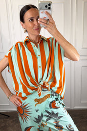 Camicia fantasia con nodo