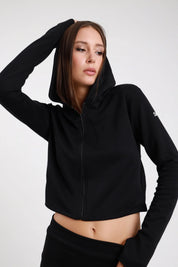 Felpa crop con zip DAYTRHU