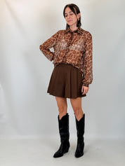 Short con pieghe