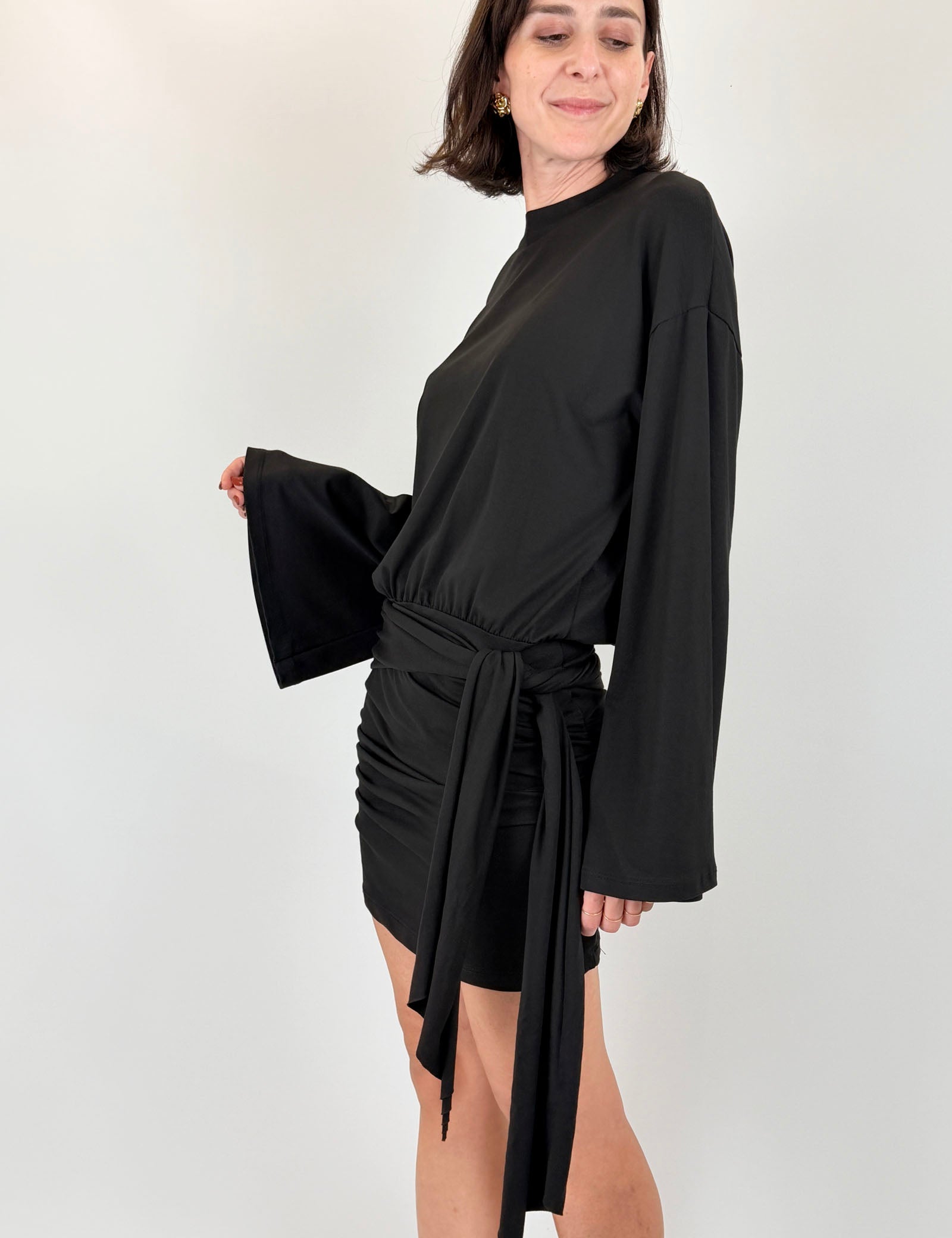 Mini dress arricciato