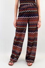 Pantalone fantasia zigzag