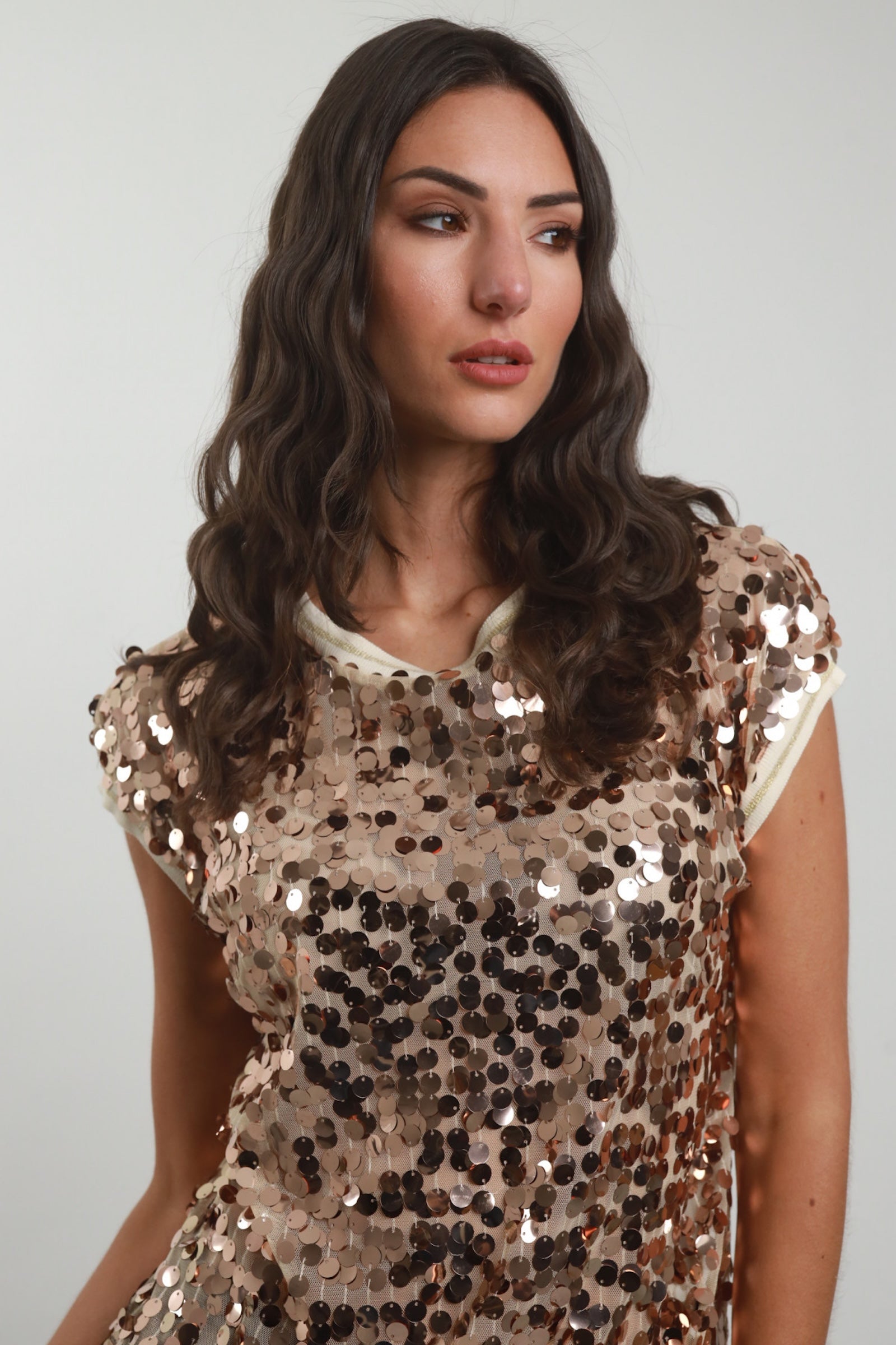 Canotta maxi paillettes