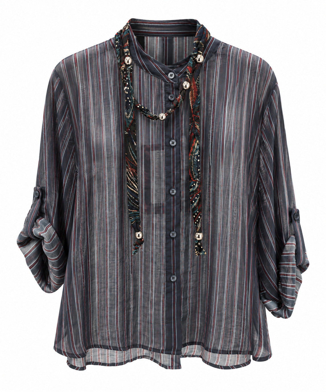 Camicia NOMAD righe e collana