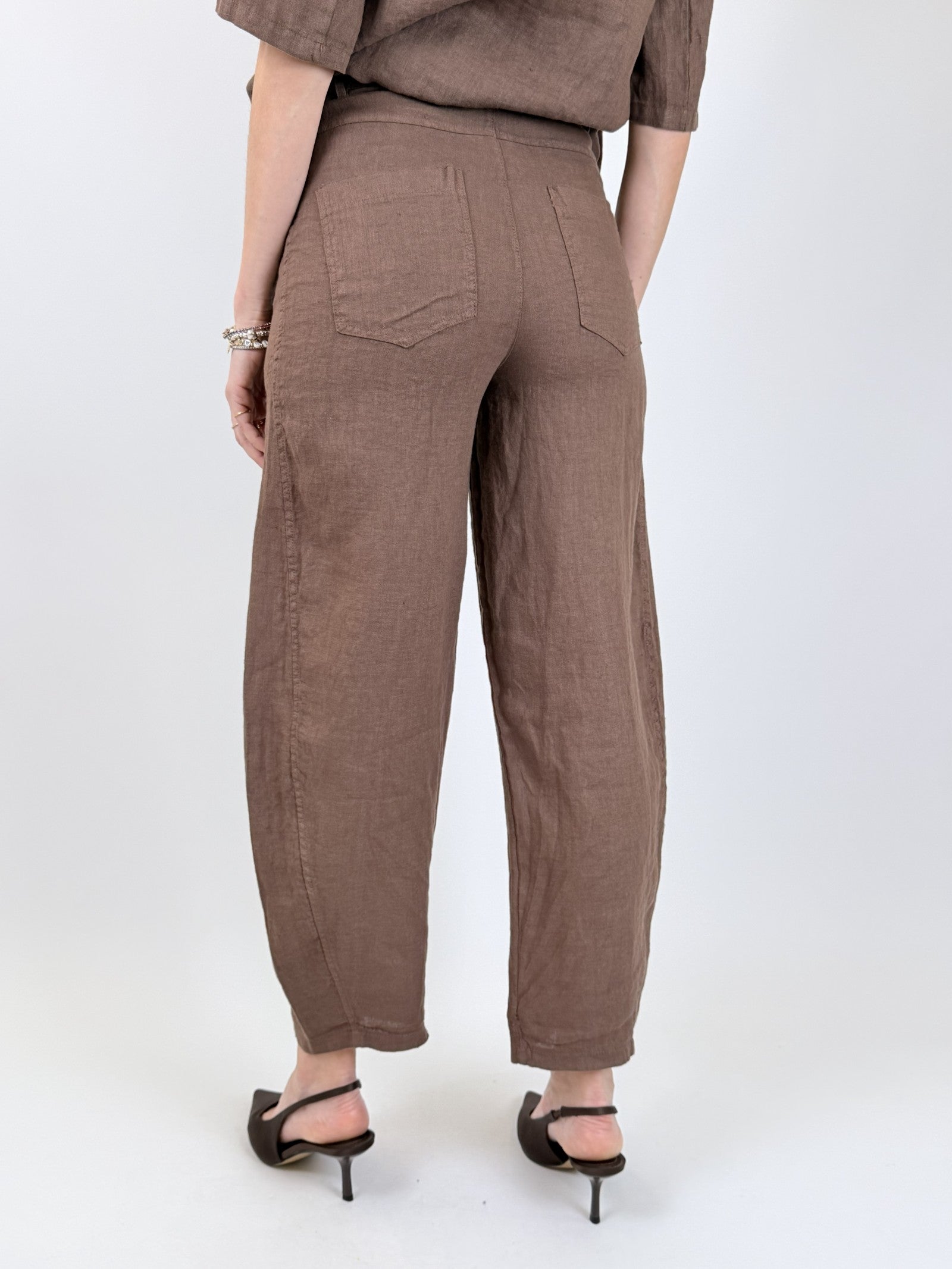 Pantalone balloon lino