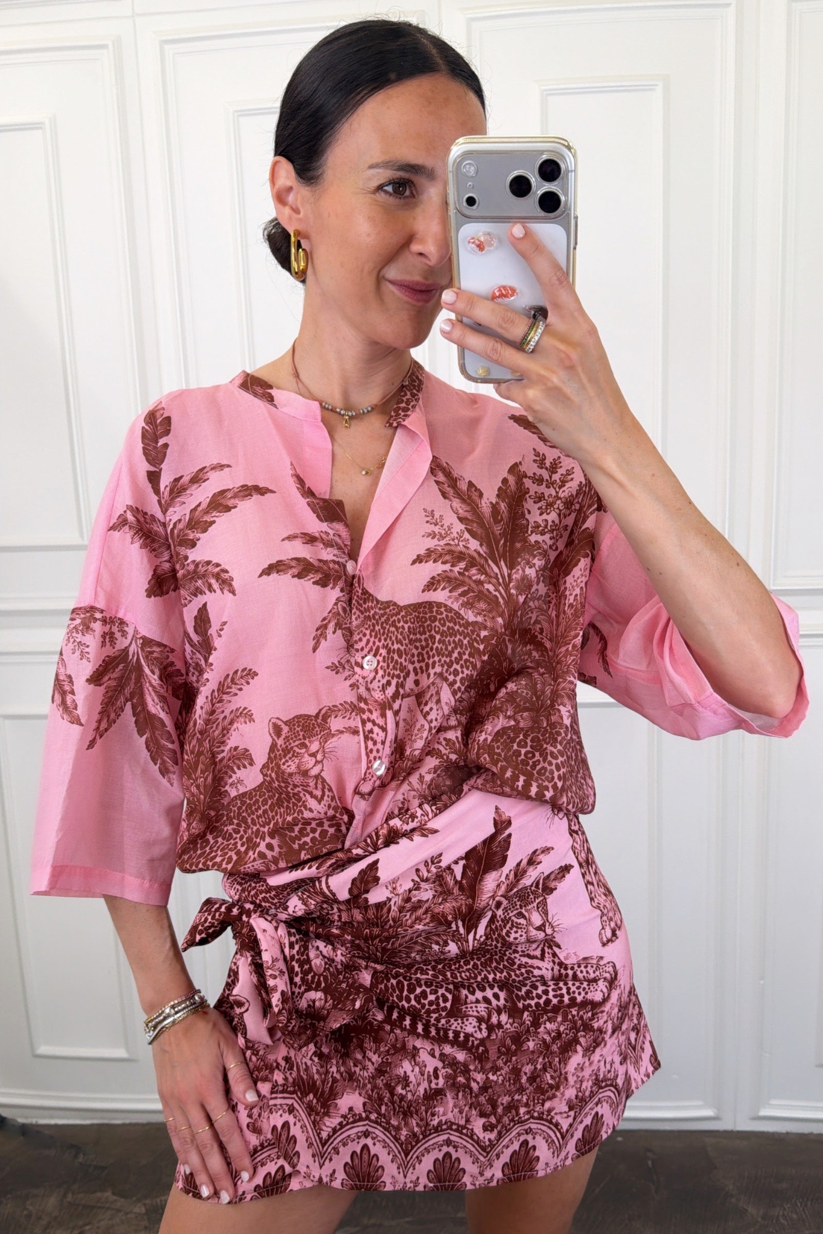 Mini pareo toile de jouy