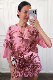 Mini pareo toile de jouy
