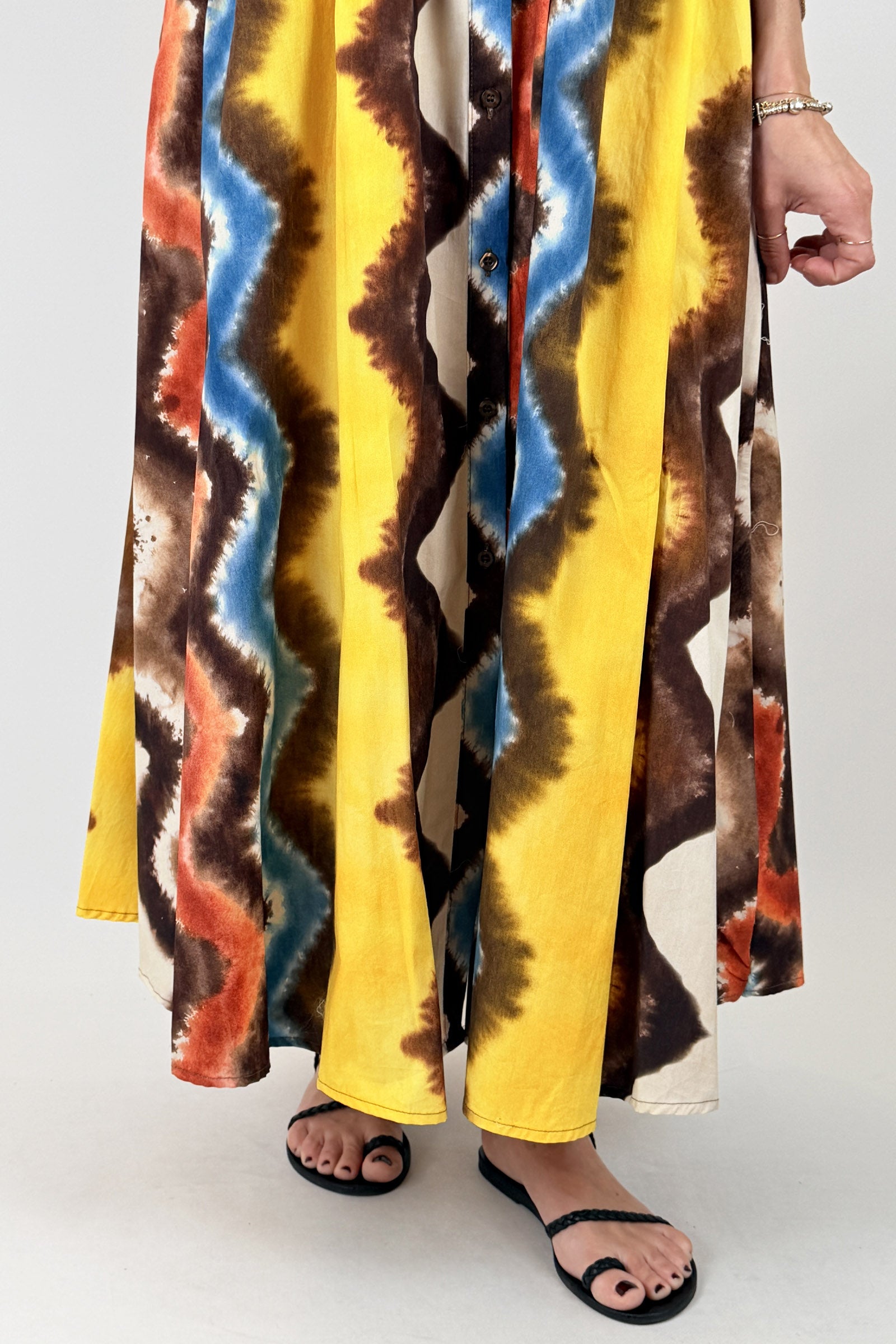 Chemisier tie-dye con spacco
