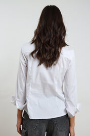 Camicia slim bottone gioiello