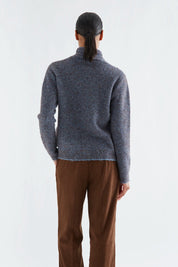Cardigan a righe collo punte