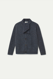 Cardigan a righe collo punte