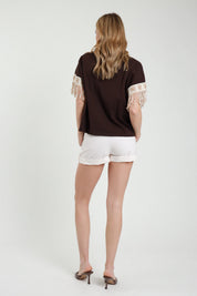 Shorts cotone con cintura