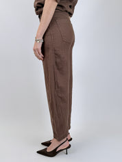 Pantalone balloon lino
