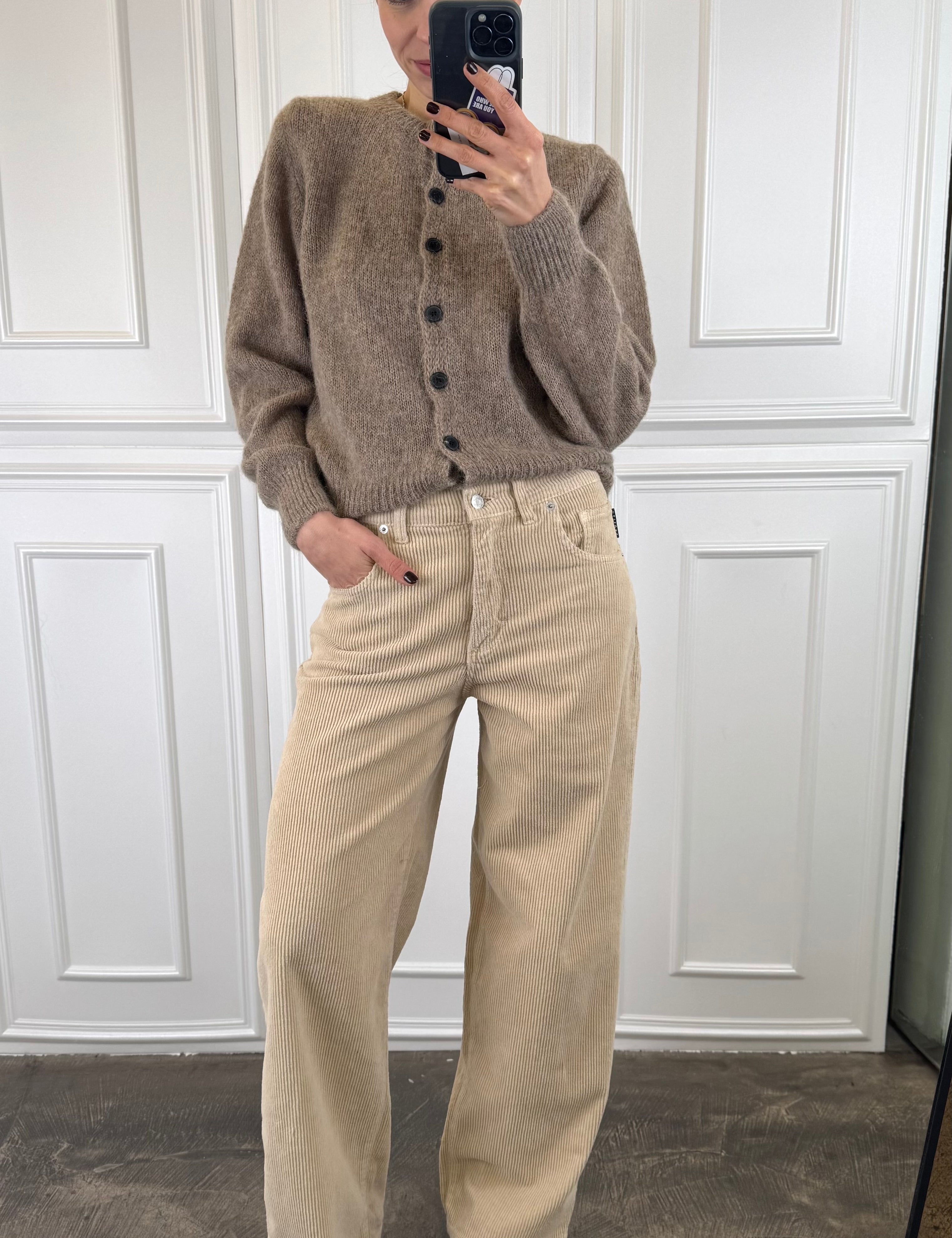 Cardigan misto lana e alpaca