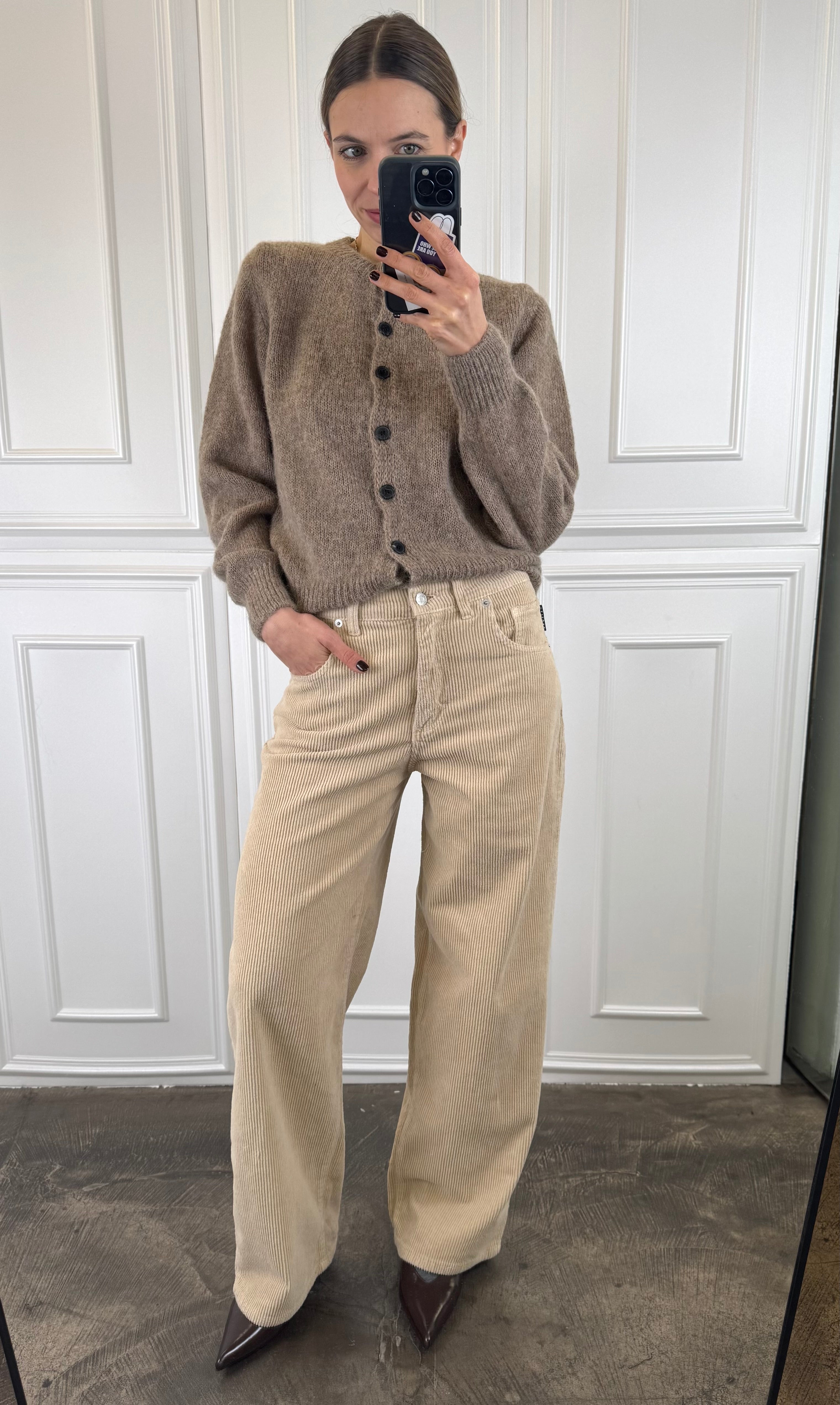 Cardigan misto lana e alpaca