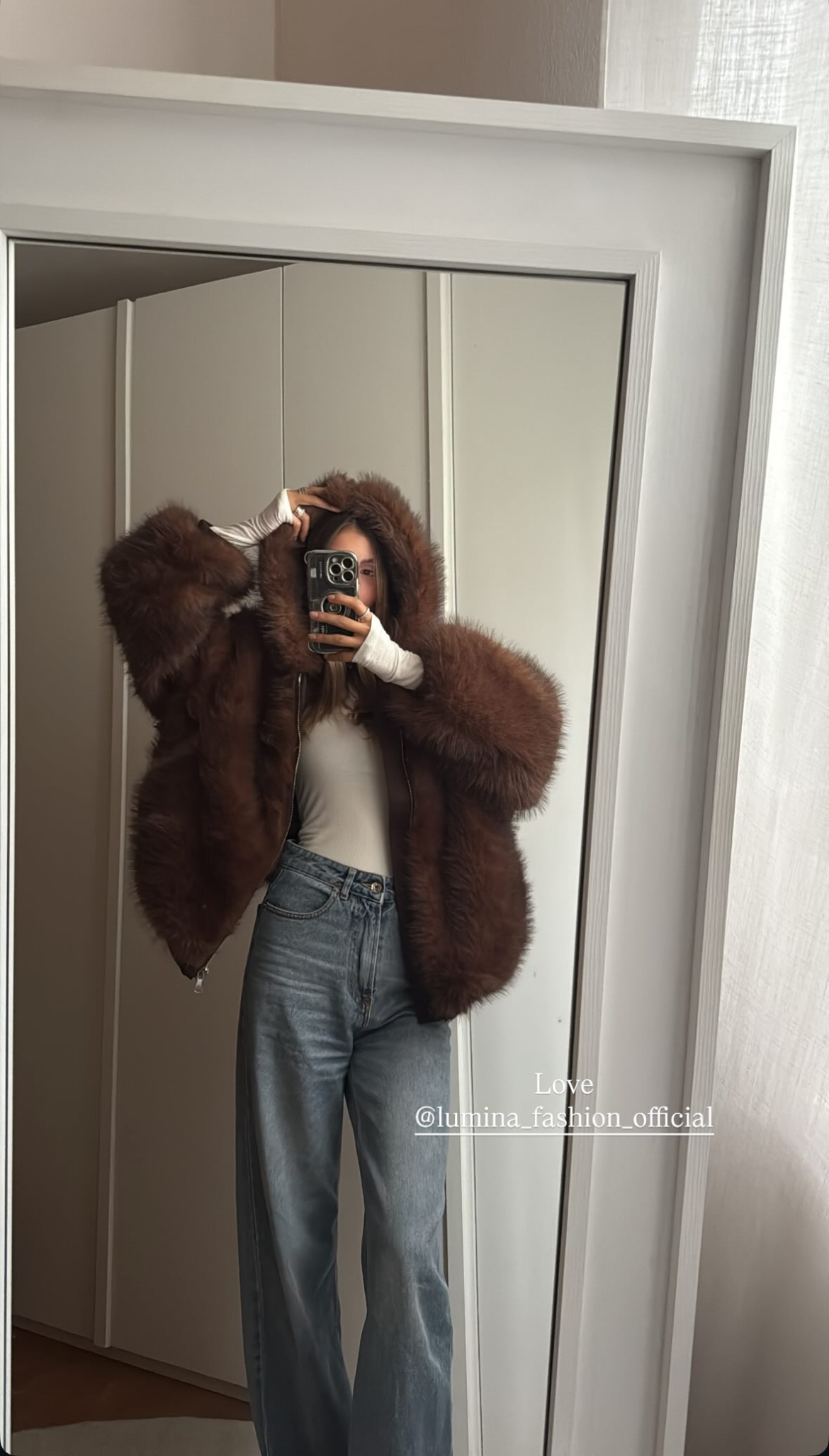 Ecopelliccia cappuccio