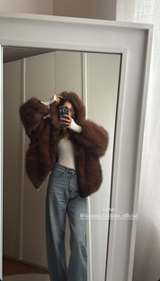 Ecopelliccia cappuccio