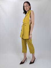 Gilet over misto lino