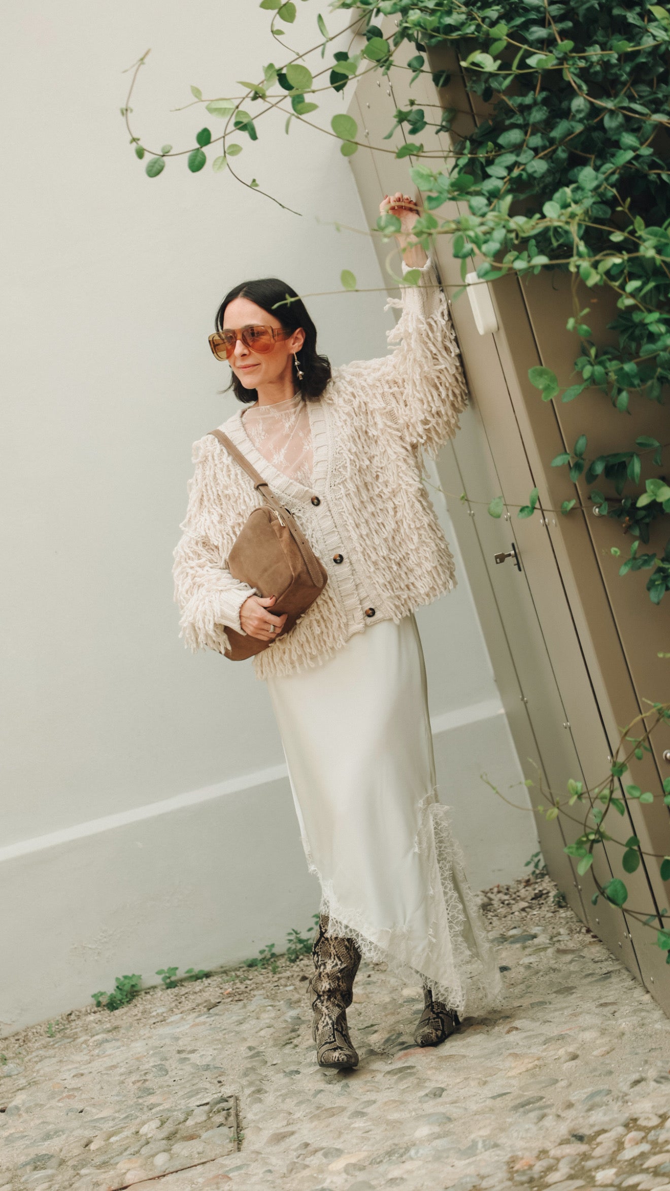 Cardigan con frange