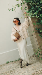 Cardigan con frange