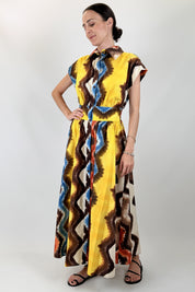 Chemisier tie-dye con spacco
