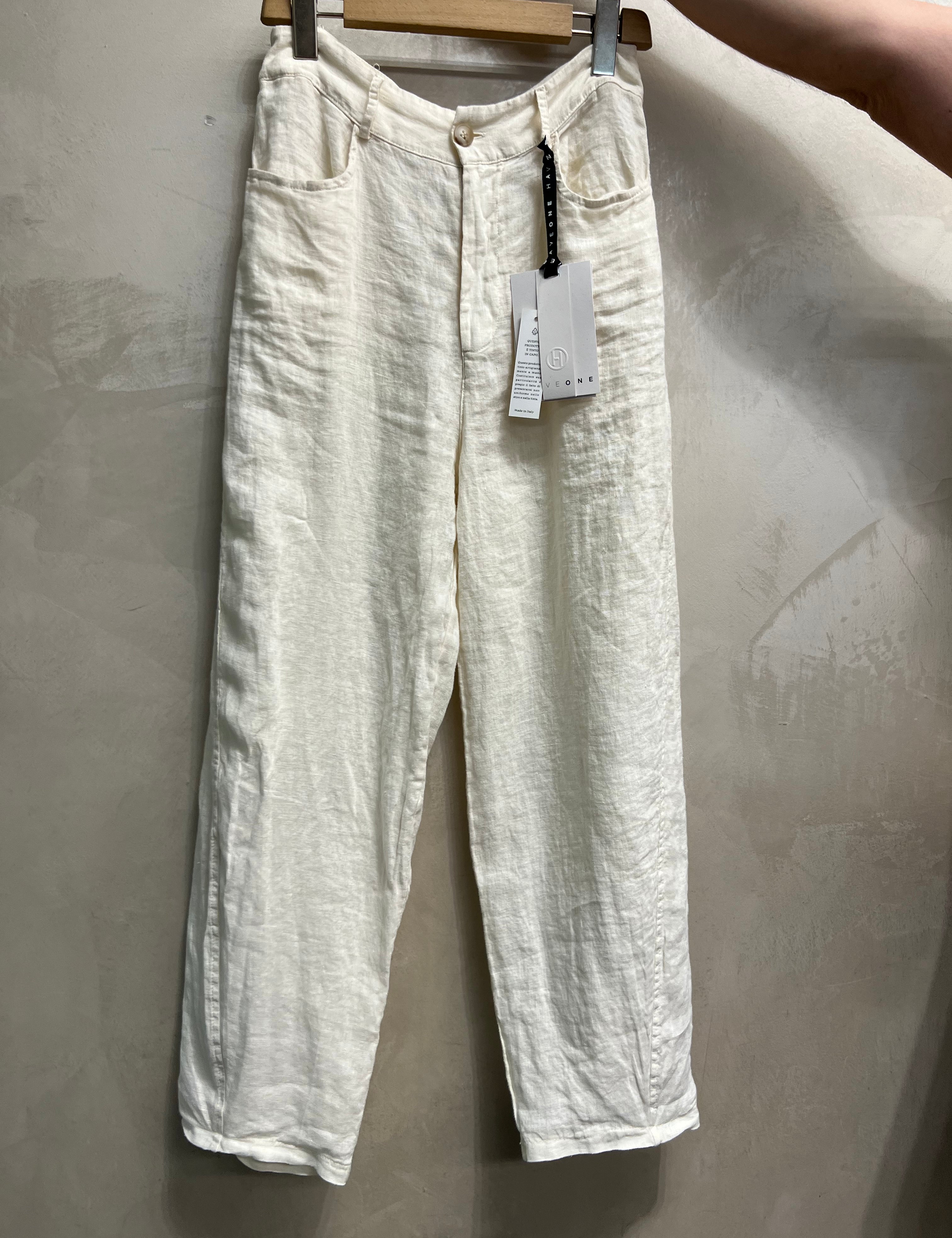Pantalone balloon lino