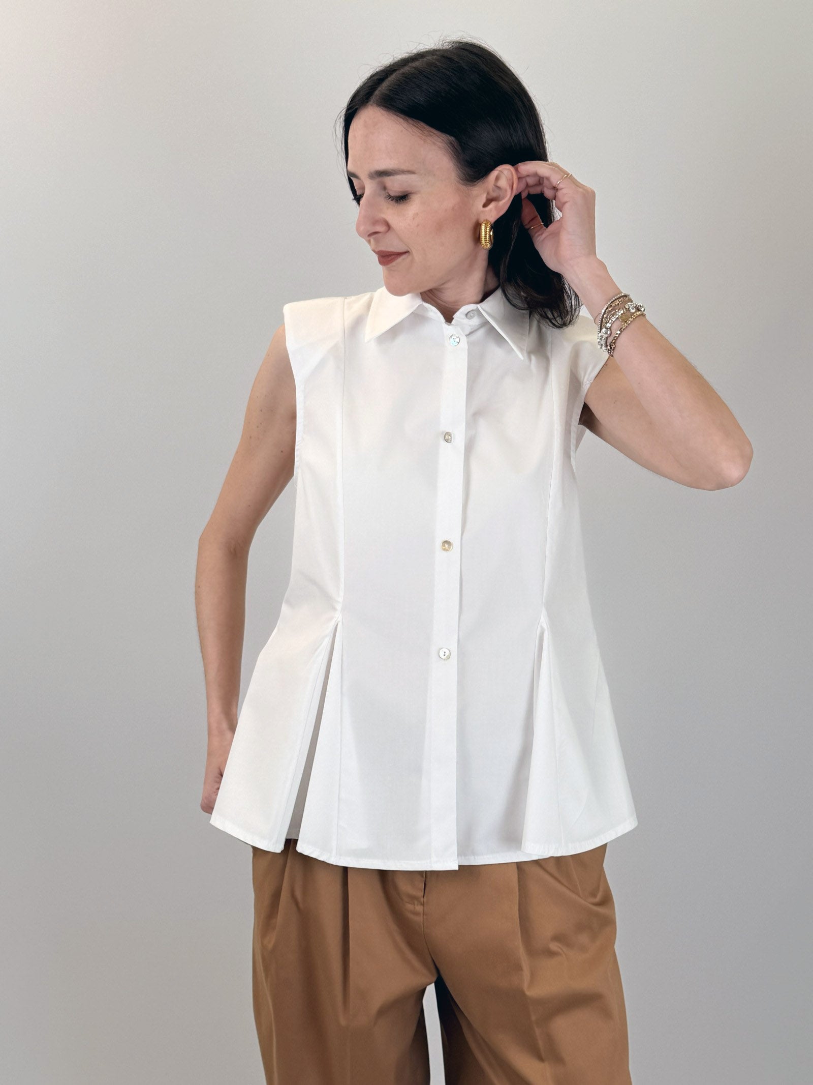 Camicia smanicata godet